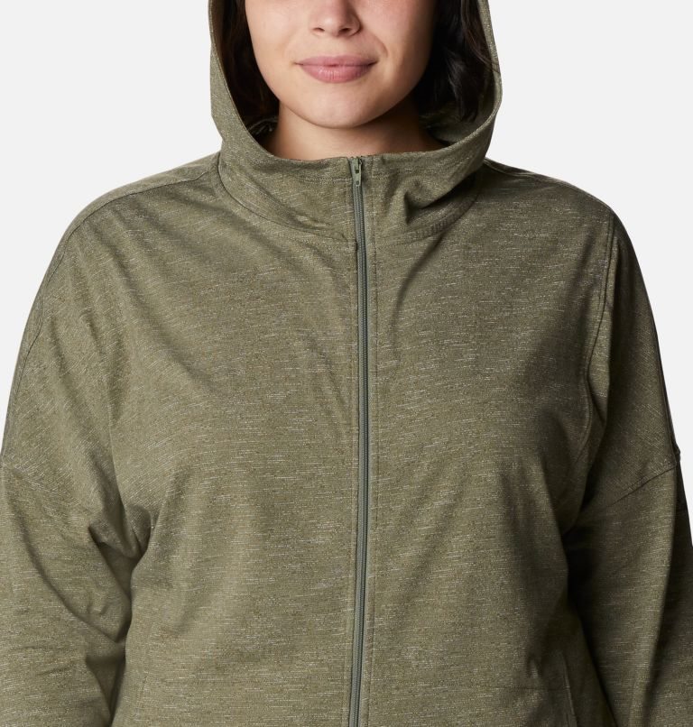 Women's Columbia Cades Cove Full Zip Hoodie Olive | Plus Size CA-L40LC